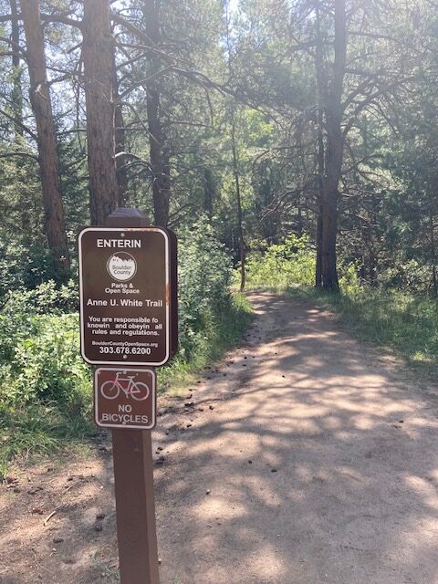 Anne U. White Trailhead sign