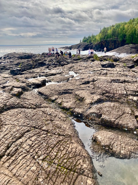 Blackrocks basalt outcrop - 1.7 billion years old (Presque Isle Park)