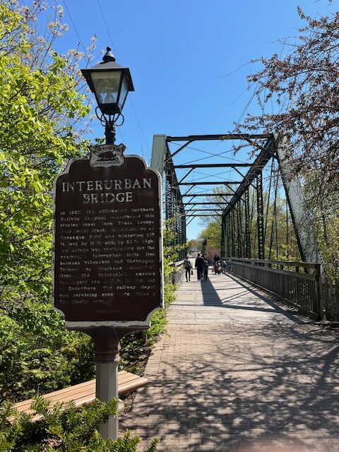 Interurban Bridge over Cedar Creek, downtown Cedarburg, Wisconsin