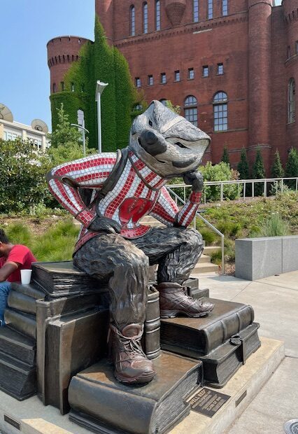 Bucky the Badger Statue, University of Wisconsin Memorial Union Terrace