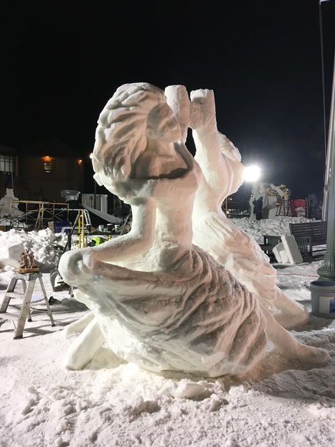 Snow sculpture