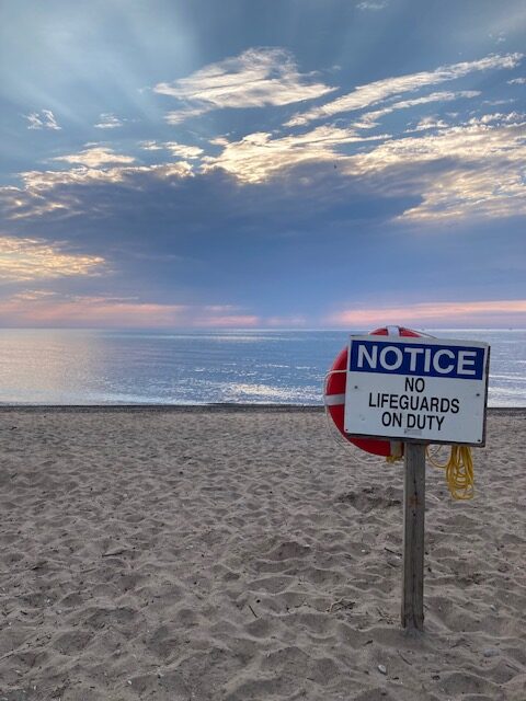 View looking east at Zoo Beach