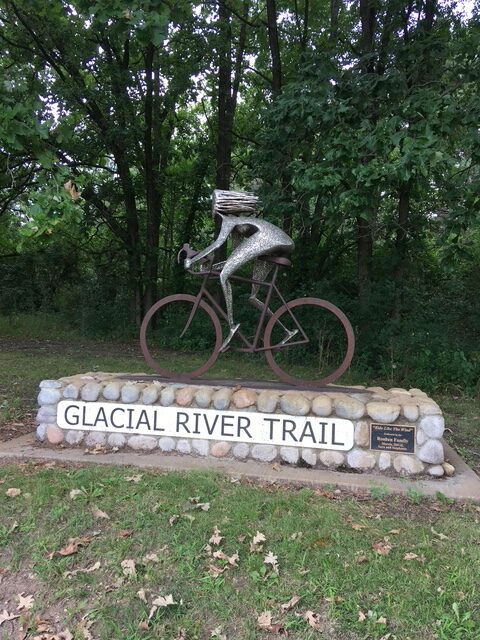 Glacial River State Trail Iron Statue, Fort Atkinson, WI