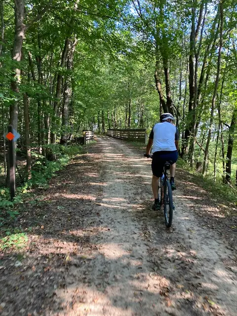 Forested section of Military Ridge State Trail